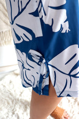 Strapless Beach Dress/Skirt in Samoa Blue