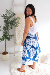 Strapless Beach Dress/Skirt in Samoa Blue
