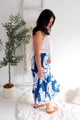 Strapless Beach Dress/Skirt in Samoa Blue