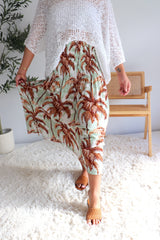 Strapless Beach Dress/Skirt in Coco Palm