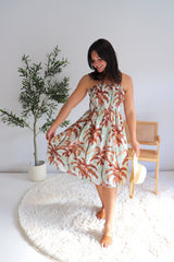 Strapless Beach Dress/Skirt in Coco Palm