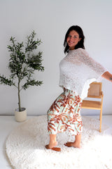 Strapless Beach Dress/Skirt in Coco Palm