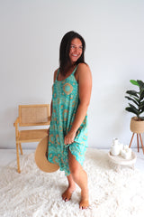 Short Swing Dress In Dayspring Aqua Green