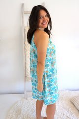 Tahiti Dress in Seaside Bloom