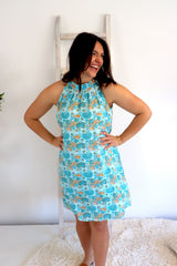 Tahiti Dress in Seaside Bloom