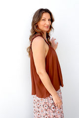 Vienna Top in Chocolate