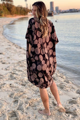 Tropicana Short Dress In Blue or Black Tea