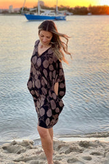 Tropicana Short Dress In Blue or Black Tea