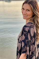 Tropicana Short Dress In Blue or Black Tea