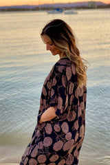 Tropicana Short Dress In Blue or Black Tea