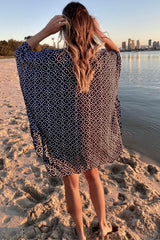 Short Kaftan in Metric Navy