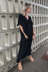 Mai Tai Long Dress In Black