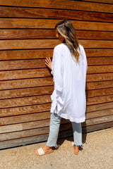 Set Free Batwing Top/Dress In White
