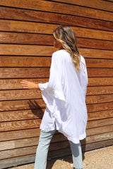 Set Free Batwing Top/Dress In White
