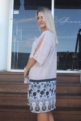 Getaway Dress Taupe Fern