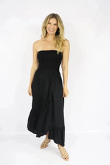 Florence Strapless Dress In Black