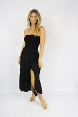 Florence Strapless Dress In Black