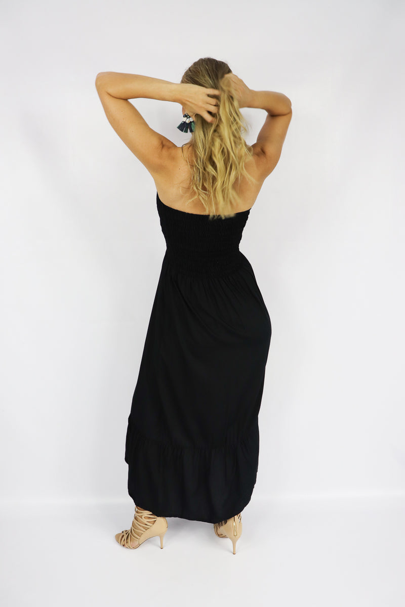 Florence Strapless Dress In Black