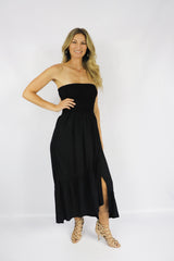 Florence Strapless Dress In Black
