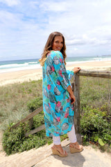 Birds of Paradise Cape In Blue
