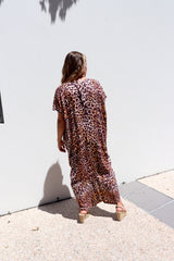 Island Holiday High Low Dress In Malawi Gold