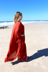 Long Kaftan In Rust