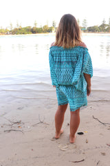 Holiday Dreaming Short Beach Dress/Top in Aquamarine