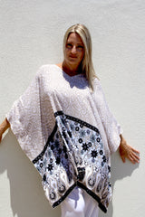 Short Kaftan in Taupe Fern