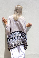 Short Kaftan in Taupe Fern