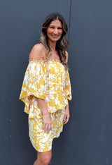 Holiday Dreaming Short Beach Dress/Top In Promise Land Mustard