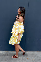 Holiday Dreaming Short Beach Dress/Top In Promise Land Mustard