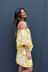 Holiday Dreaming Short Beach Dress/Top In Promise Land Mustard