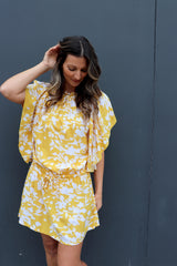 Holiday Dreaming Short Beach Dress/Top In Promise Land Mustard