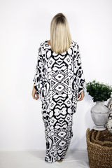 Black & White Long Kaftan