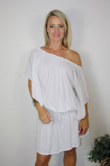 Holiday Dreaming Short Beach Dress/Top In White