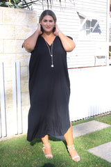 Mai Tai Long Dress In Black