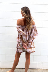 Holiday Dreaming Short Beach Dress/Top In Pink Earth Rose