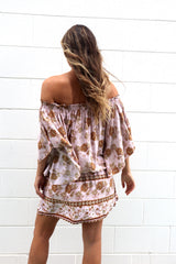 Holiday Dreaming Short Beach Dress/Top In Pink Earth Rose