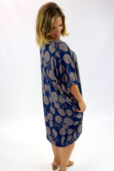 Tropicana Short Dress In Blue or Black Tea