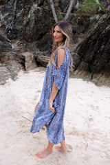 Cold Shoulder Dress In Uluru Navy