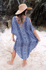Cold Shoulder Dress In Uluru Navy