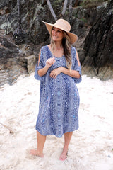 Cold Shoulder Dress In Uluru Navy