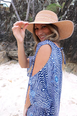 Cold Shoulder Dress In Uluru Navy
