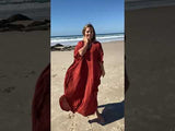 Long Kaftan In Rust