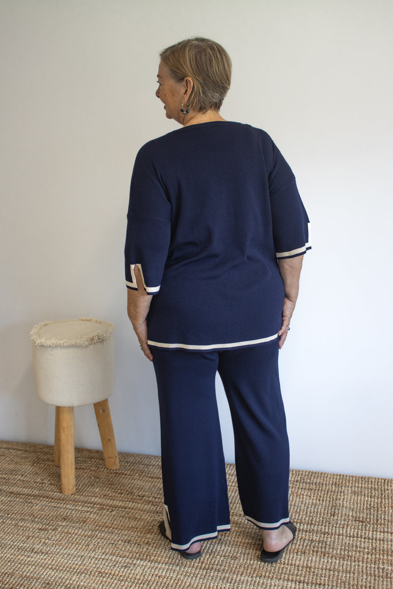 Elodie Knit Set in Navy