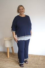 Elodie Knit Set in Navy