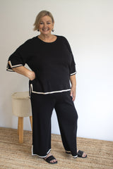 Elodie Knit Set in Black