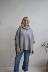 Milan Poncho in Grey Sparkle