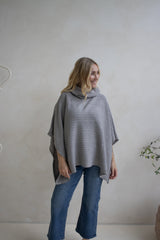 Milan Poncho in Grey Sparkle