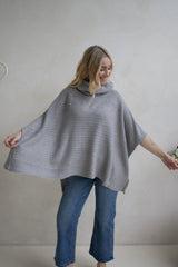 Milan Poncho in Grey Sparkle